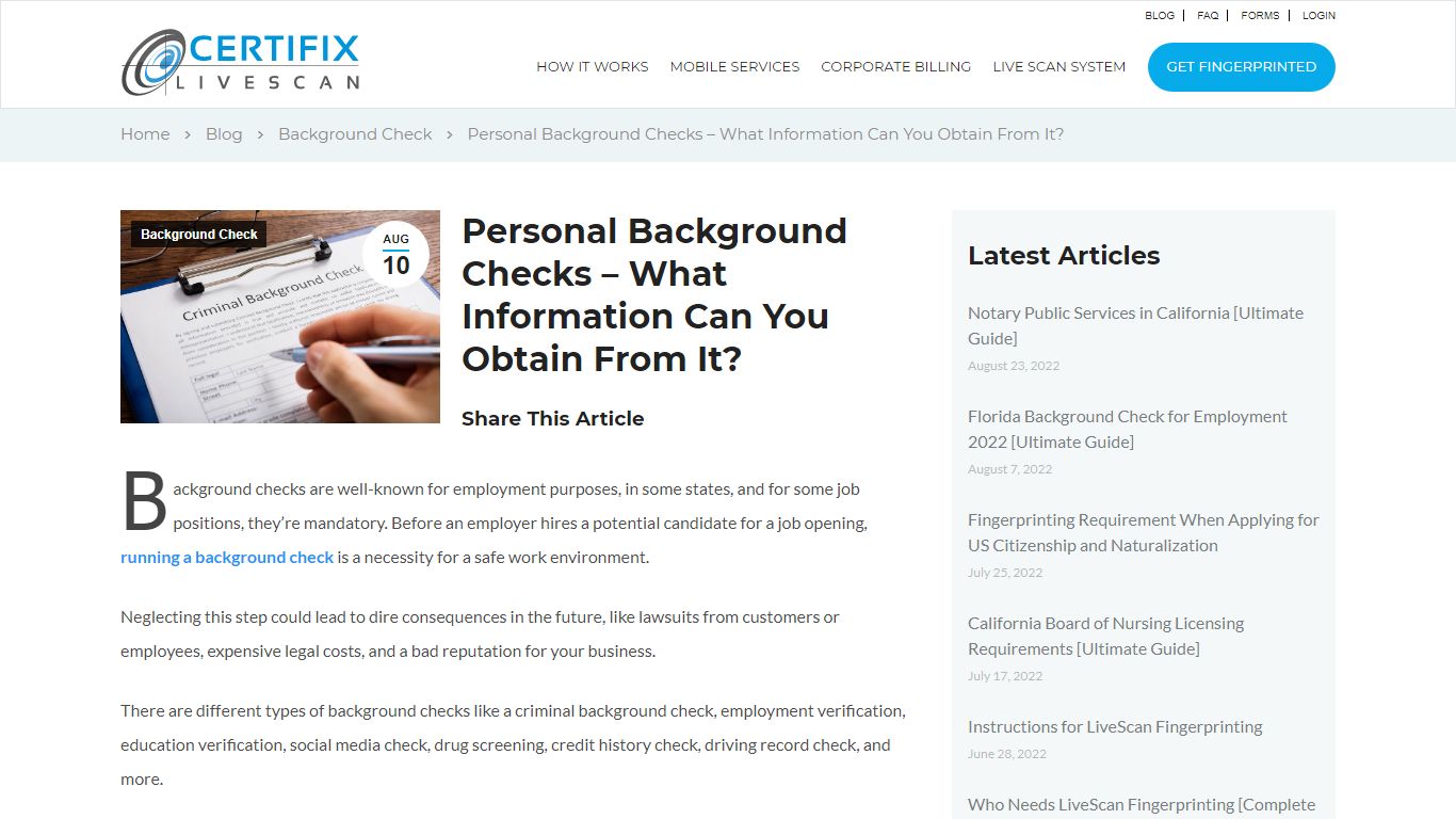Personal Background Checks - What Information Can You Obtain From It ...