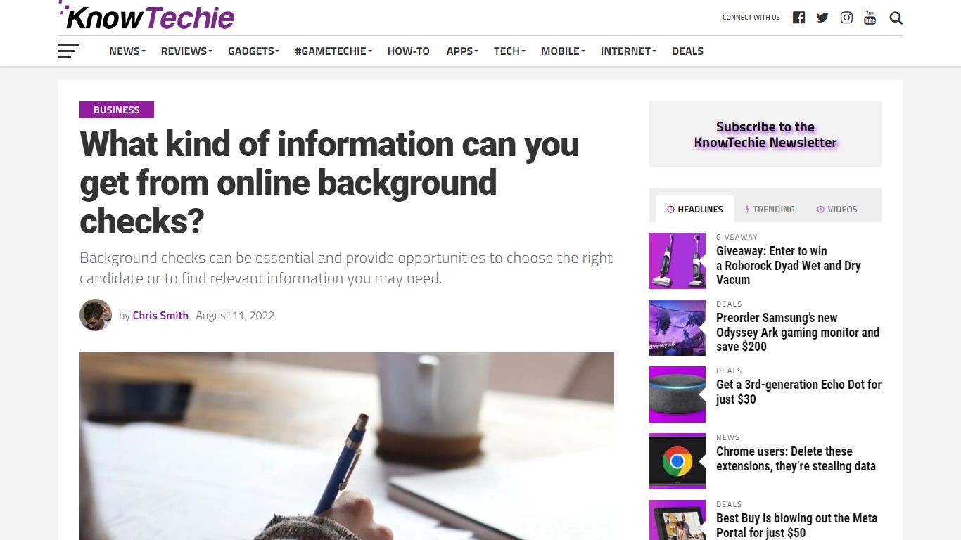 What information can you get from online background checks?